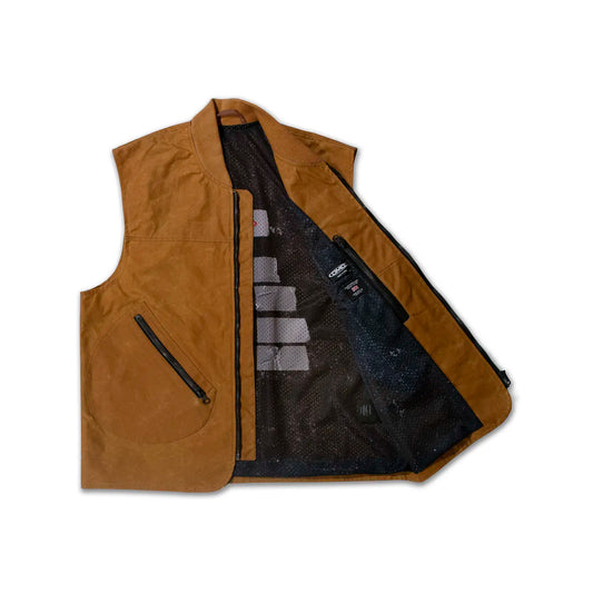 DMD - Gilet cotone cerato - Senape