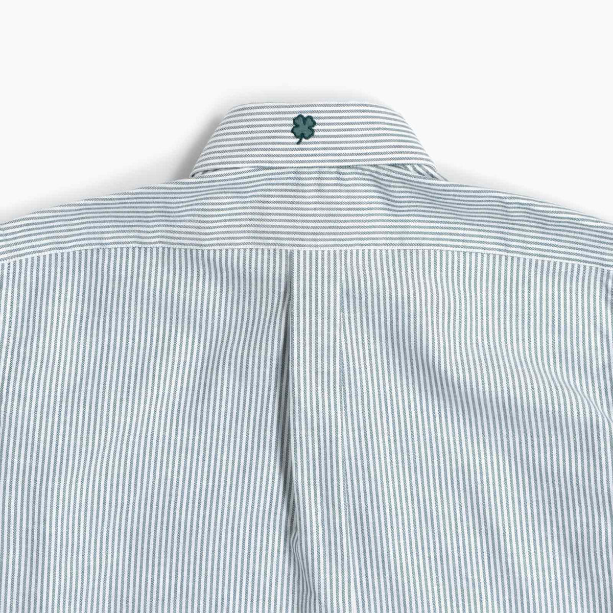 Camicia Botton Down Oxford righe verdi