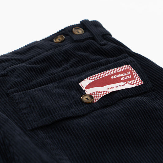 Pantaloni Fatigue - Velluto a coste Blu