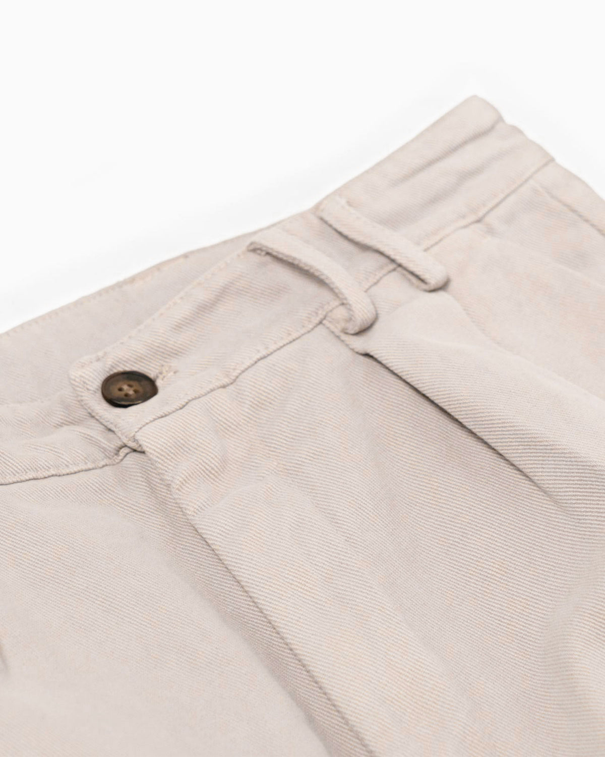Pantaloni con 2 pince - Panna