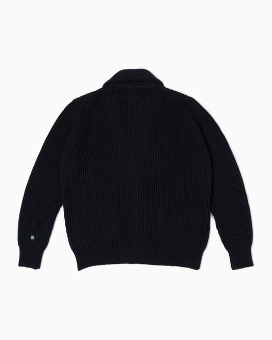Cardigan collo scialle - Blu