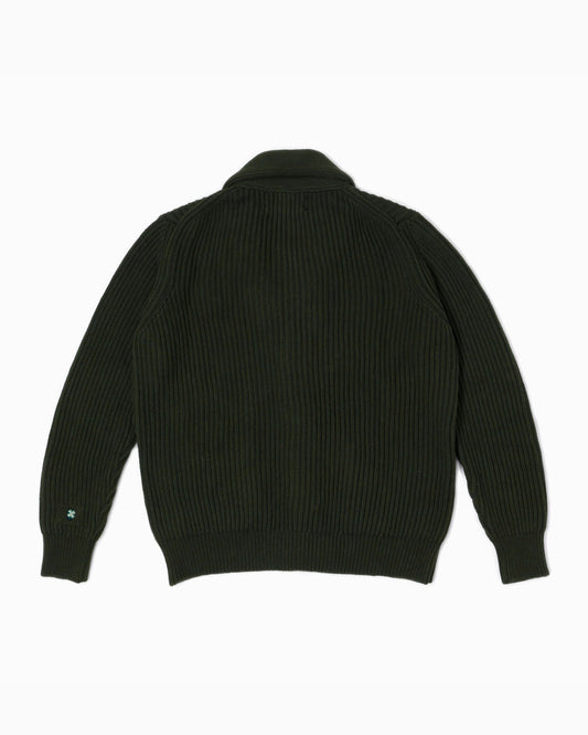 Cardigan collo scialle - Verde Scuro