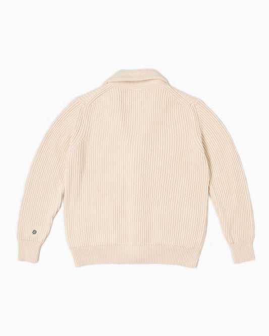 Cardigan collo scialle - Panna