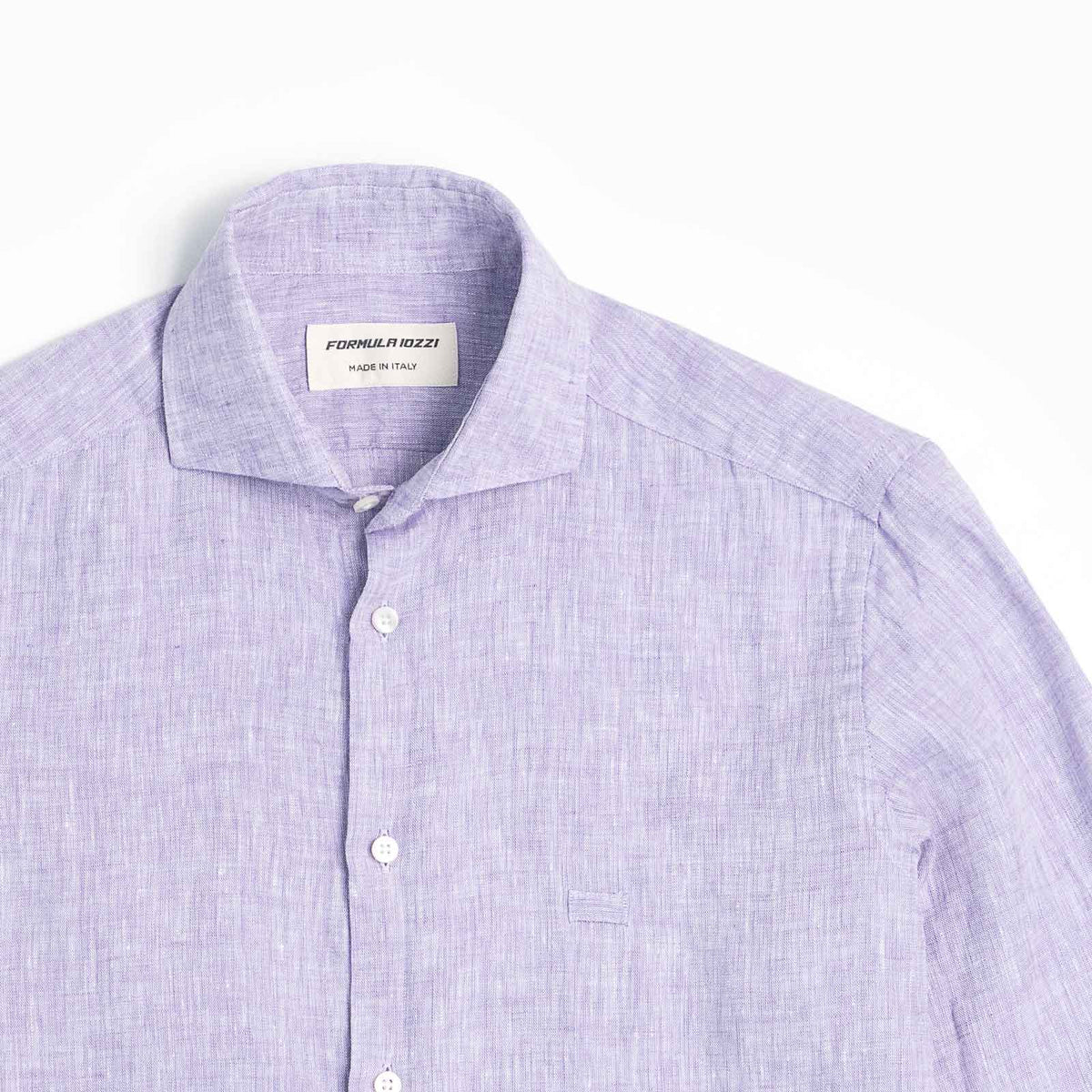 Camicia Classic 100% lino lilla