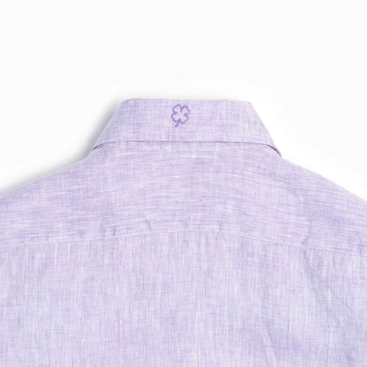 Camicia Classic 100% lino lilla