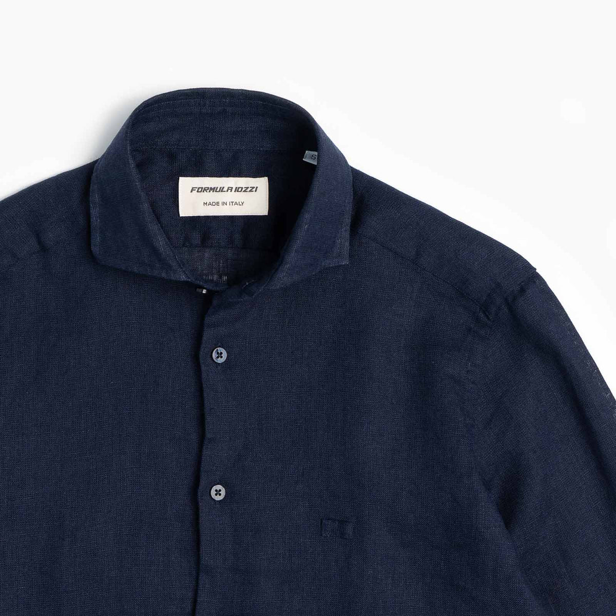 Camicia Classic 100% lino blu notte