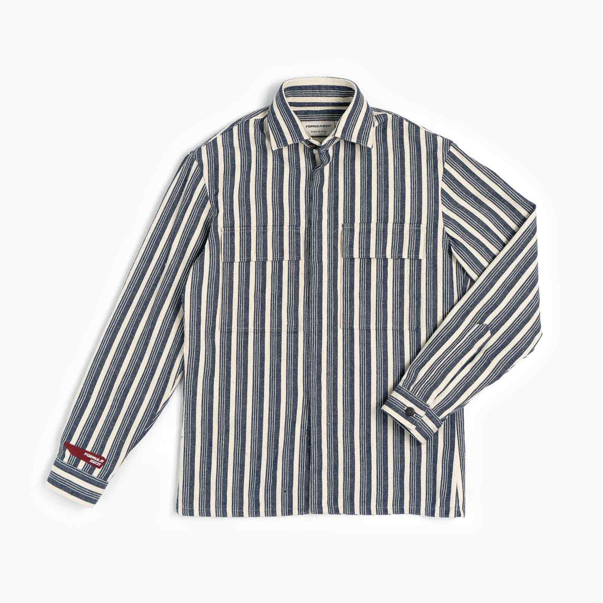 Overshirt Catcher Surfer - rigato bianco e blu