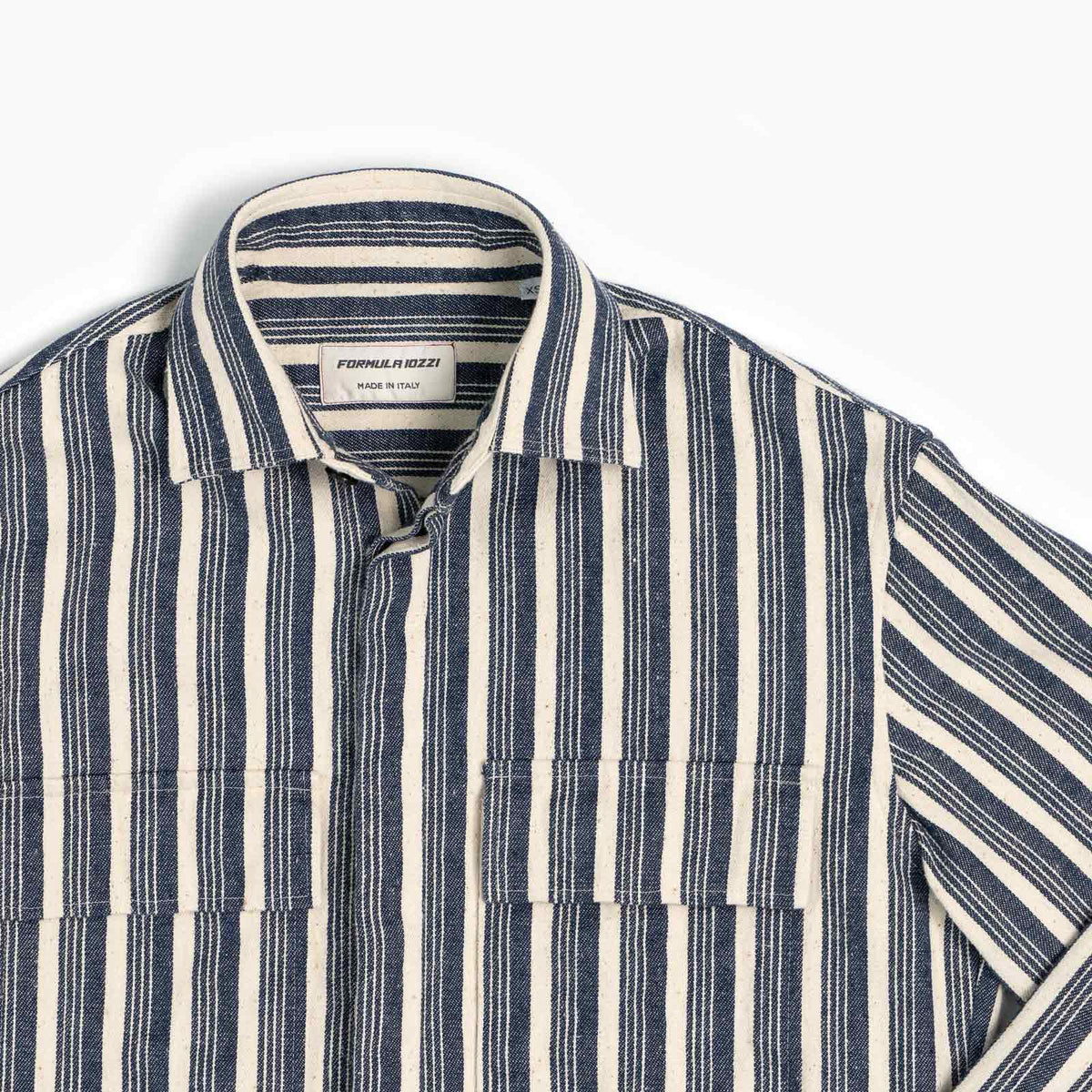 Overshirt Catcher Surfer - rigato bianco e blu