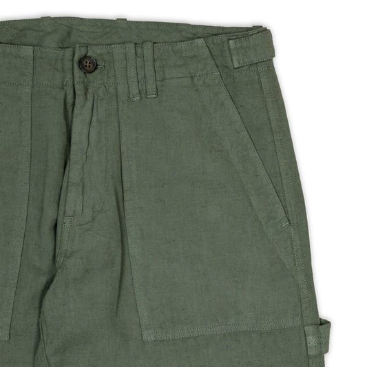 Pantaloni Fatigue in lino - Verdi