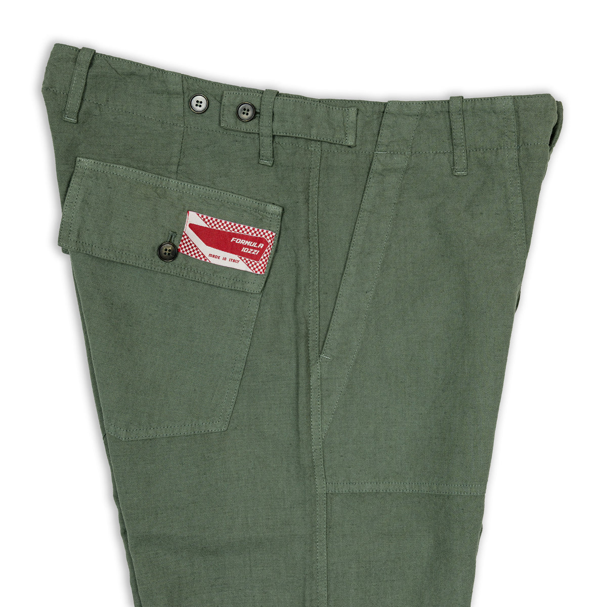 Pantaloni Fatigue in lino - Verdi