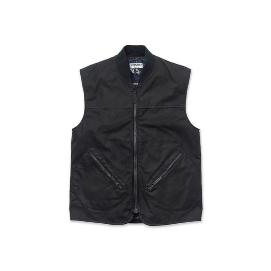 DMD - Gilet cotone cerato - Nero