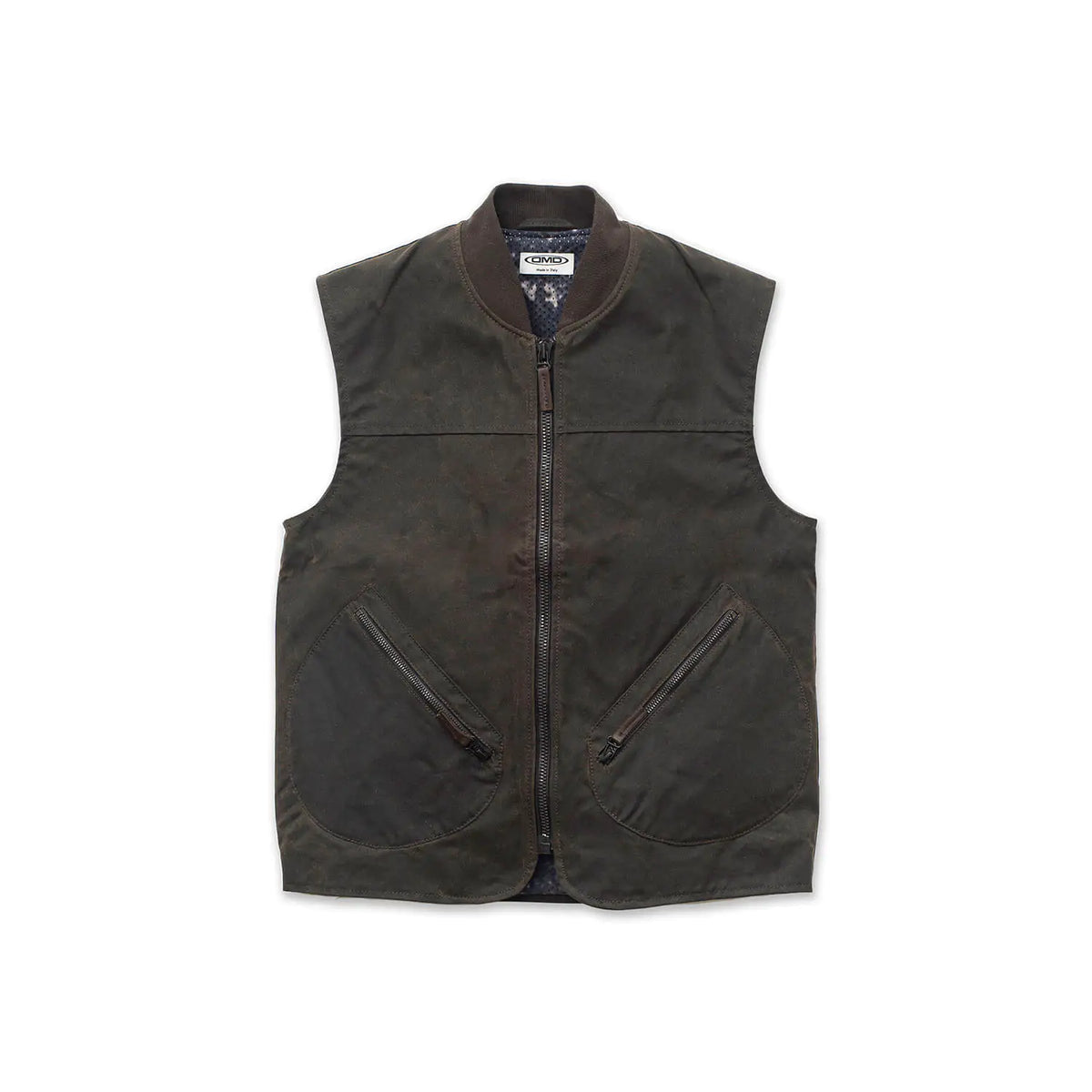 DMD - Gilet cotone cerato - Olive