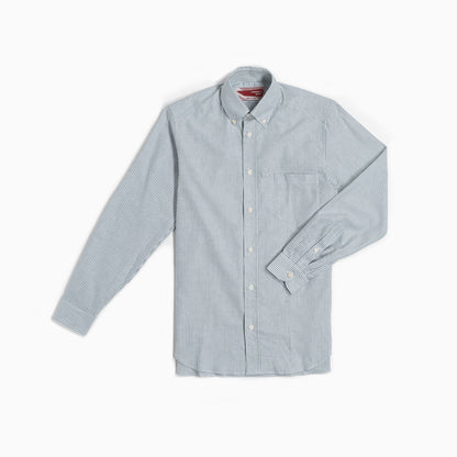 Camicia Botton Down Oxford righe verdi