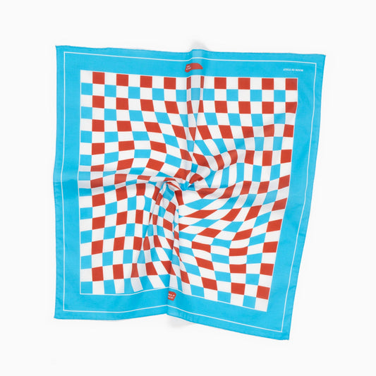 Bandana a scacchi - Azzurra & Rossa