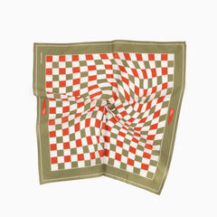 Bandana a scacchi - Verde & Rossa