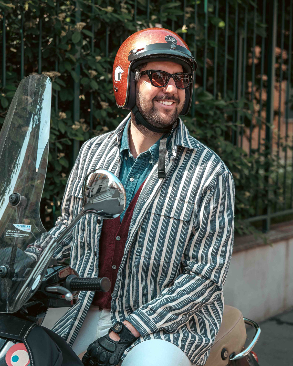 Overshirt Catcher Surfer - rigato bianco e blu