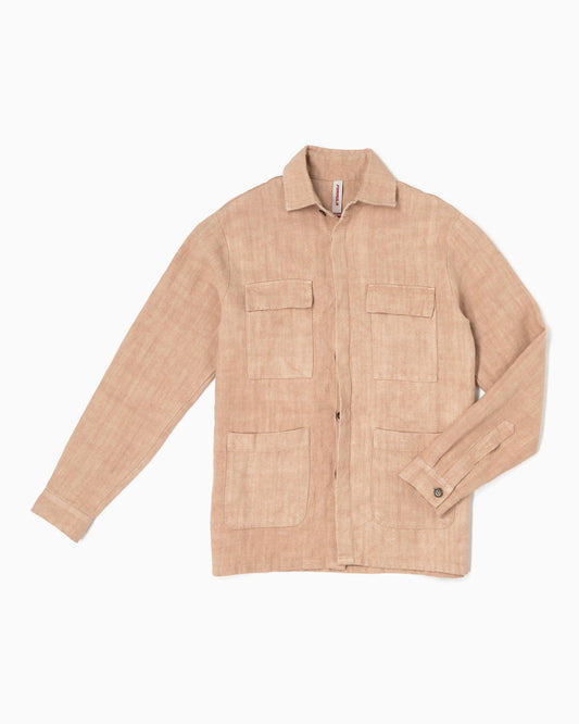 Overshirt Catcher 100% lino - Sabbia
