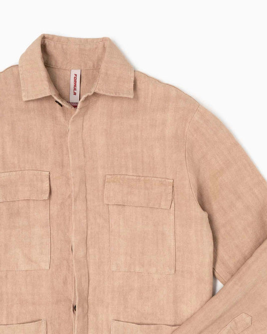 Overshirt Catcher 100% lino - Sabbia