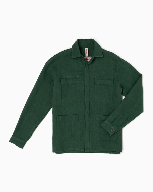 Overshirt Catcher 100% lino - Verde Bosco