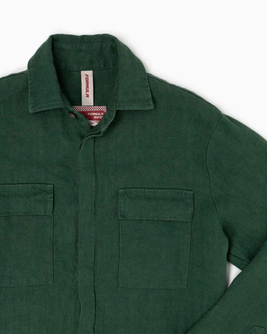 Overshirt Catcher 100% lino - Verde Bosco