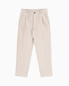 Pantaloni con 2 pince - Panna