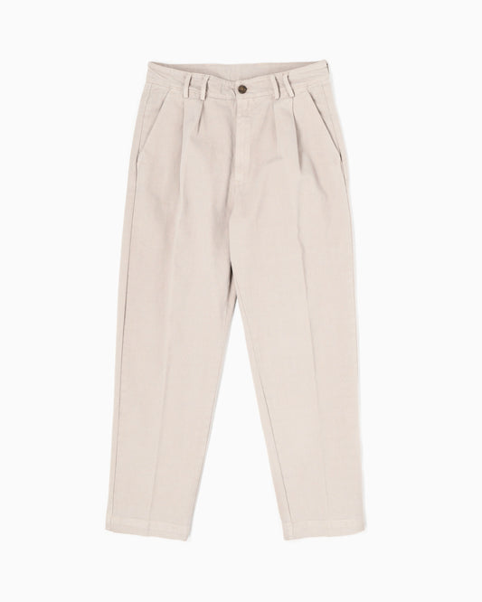 Pantaloni con 2 pince - Panna
