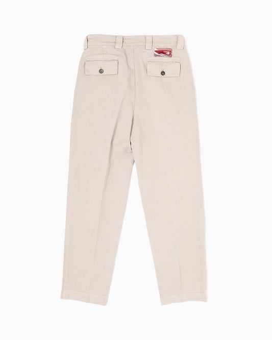 Pantaloni con 2 pince - Panna
