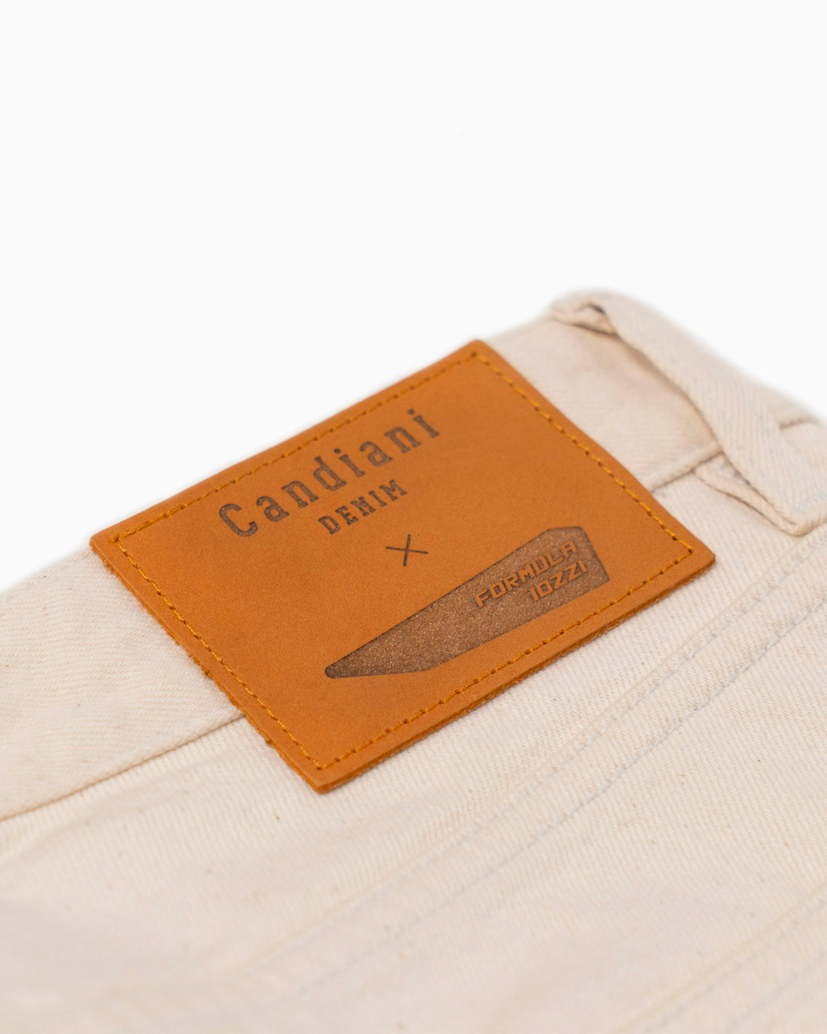 Pantaloni 5 Tasche Candiani x Formula Iozzi - Ecrù