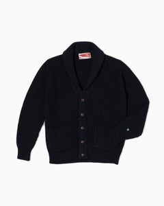 Cardigan collo scialle - Blu