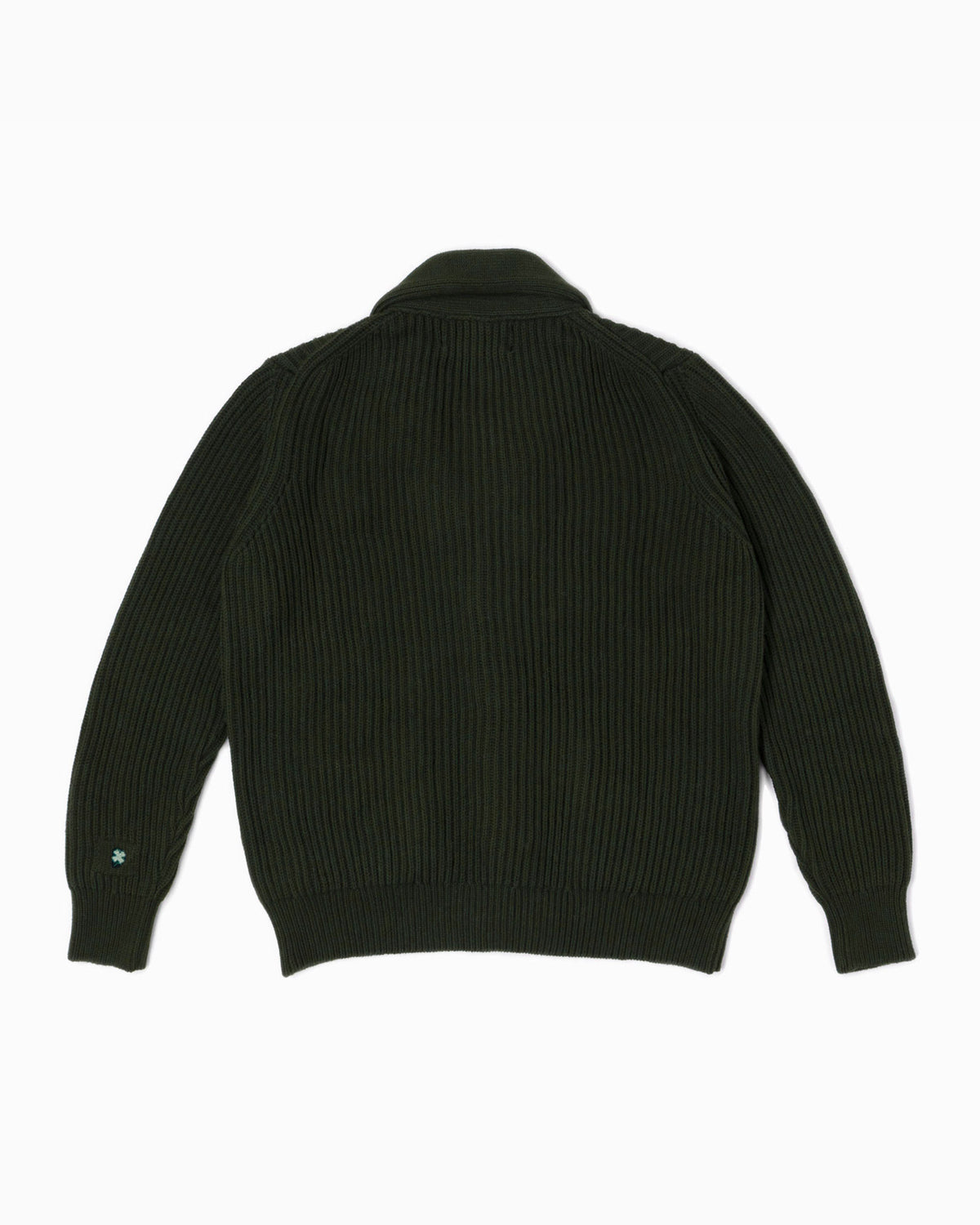 Cardigan collo scialle - Verde Scuro