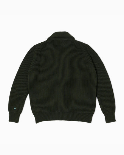 Cardigan collo scialle - Verde Scuro