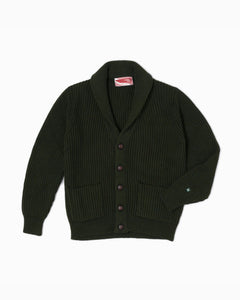 Cardigan collo scialle - Verde Scuro
