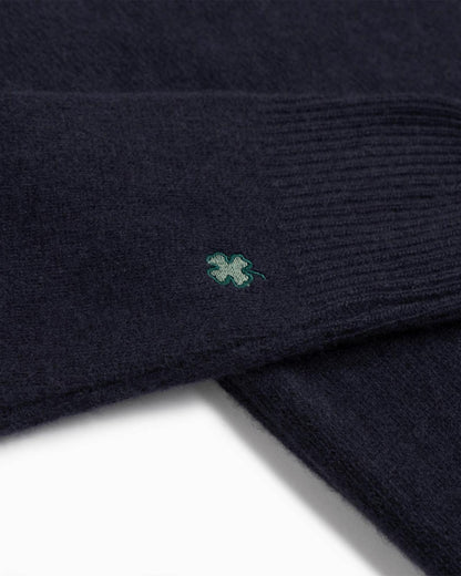 Maglione girocollo 100% lana merinos - Blu