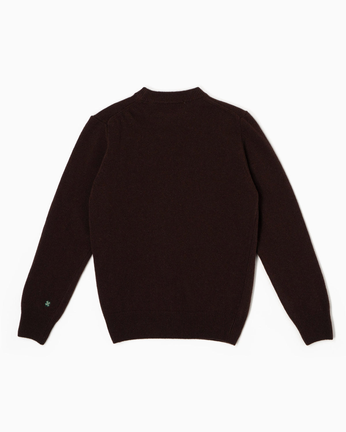Maglione girocollo 100% lana merinos - Cioccolato