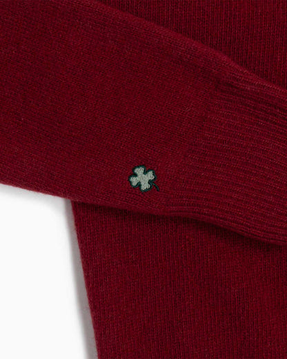 Maglione girocollo 100% lana merinos - Rosso