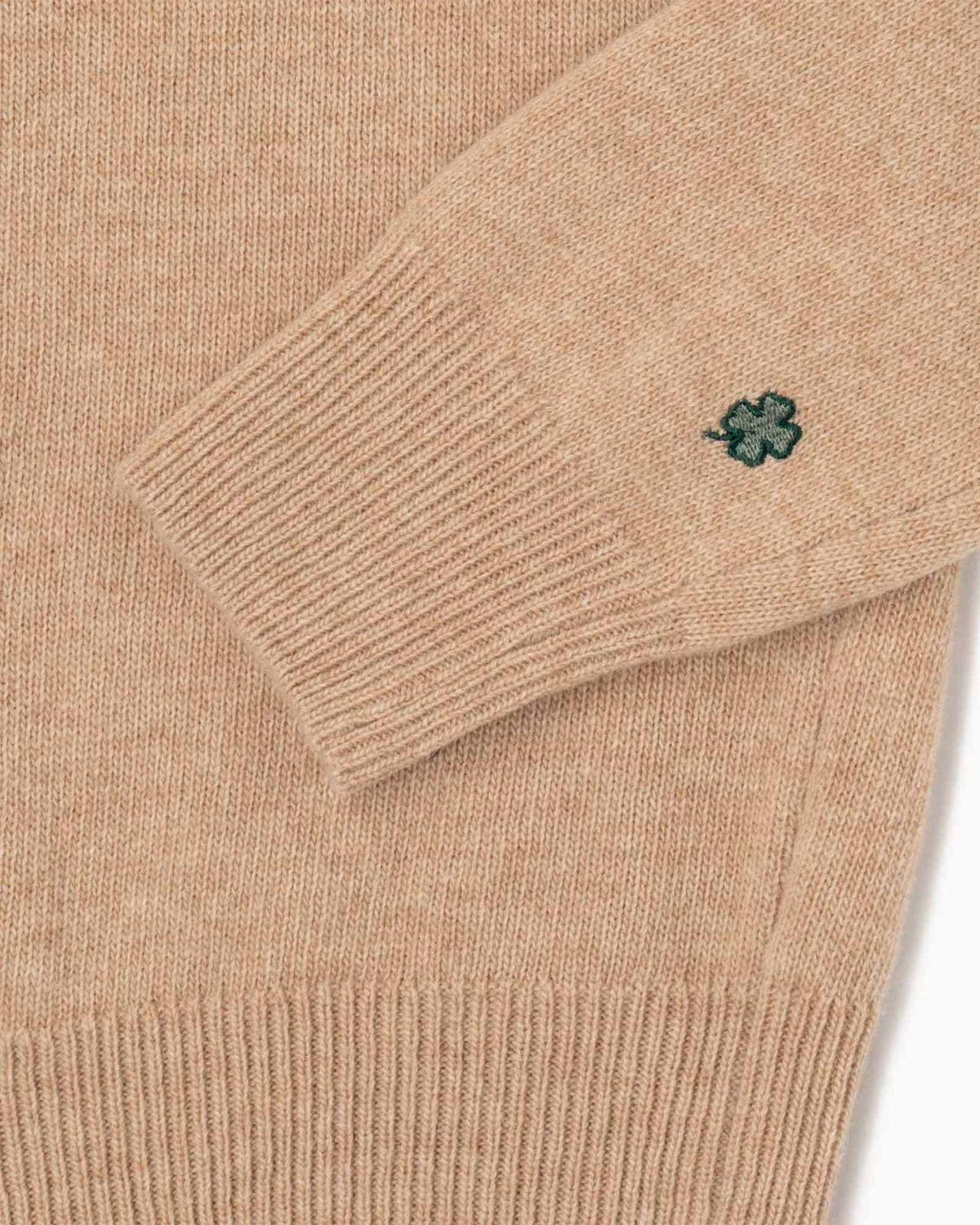 Maglione girocollo 100% lana merinos - Caramello
