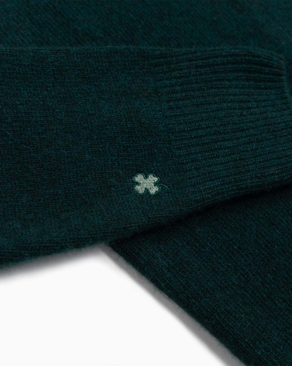 Maglione girocollo 100% lana merinos - Verde