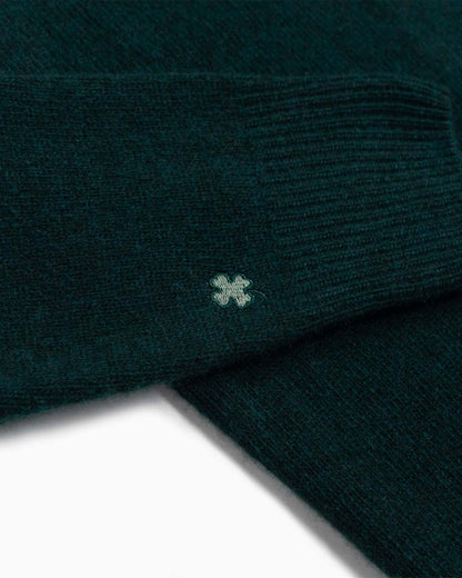 Maglione girocollo 100% lana merinos - Verde