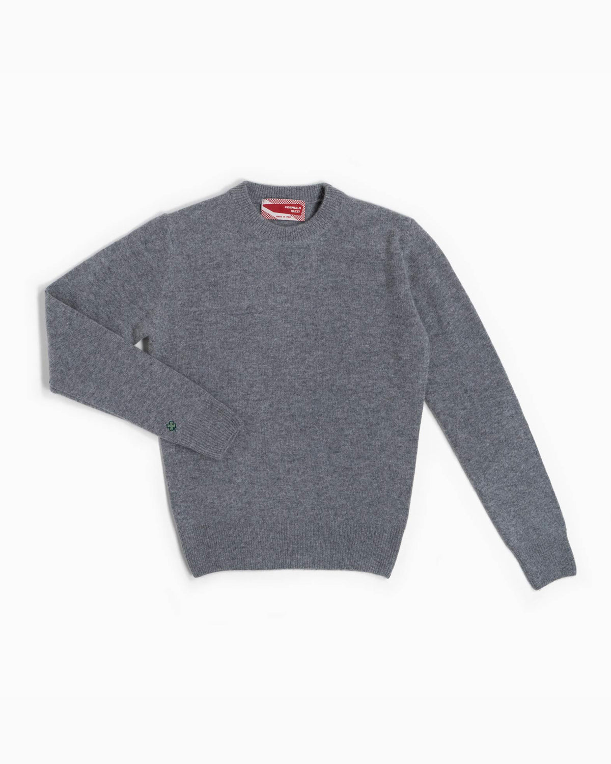 Maglione girocollo 100% lana merinos - Grigio