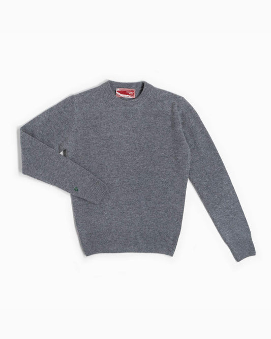 Maglione girocollo 100% lana merinos - Grigio