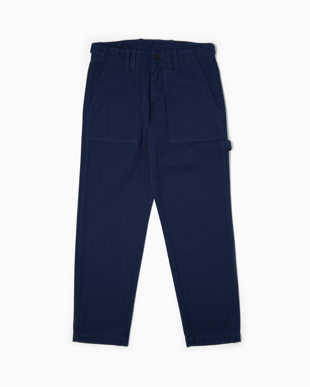 Pantaloni Fatigue Vintage Fit Spigato - Blu Francese