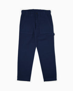 Pantaloni Fatigue Vintage Fit Spigato - Blu Francese