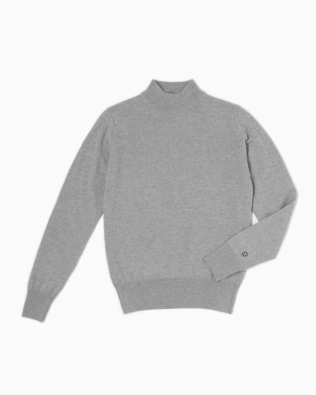 Maglione lupetto 100% lana merinos - Grigio