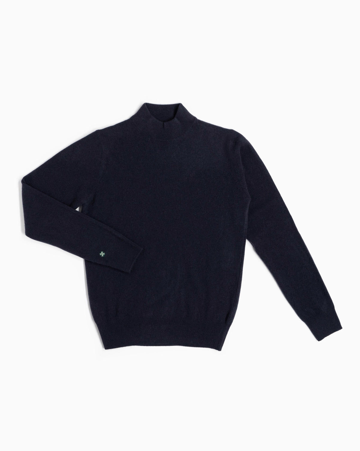 Maglione lupetto 100% lana merinos - Blu