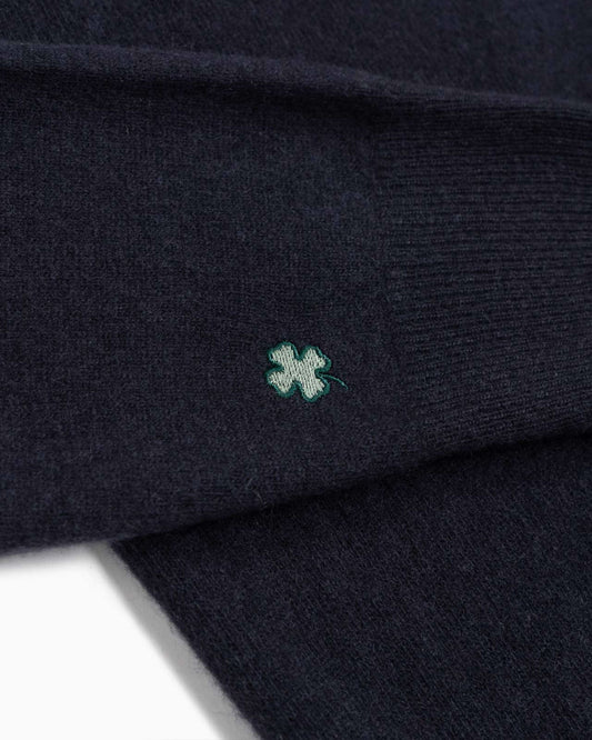 Maglione lupetto 100% lana merinos - Blu