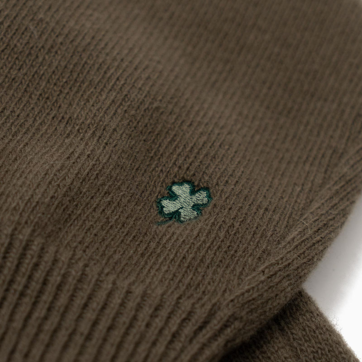 Maglione collo polo 100% lana merinos - Verde Khaki