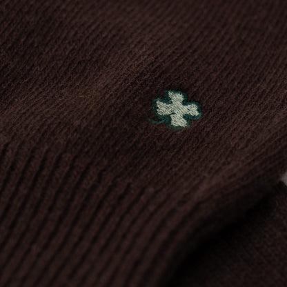 Maglione collo polo 100% lana merinos - Cioccolato