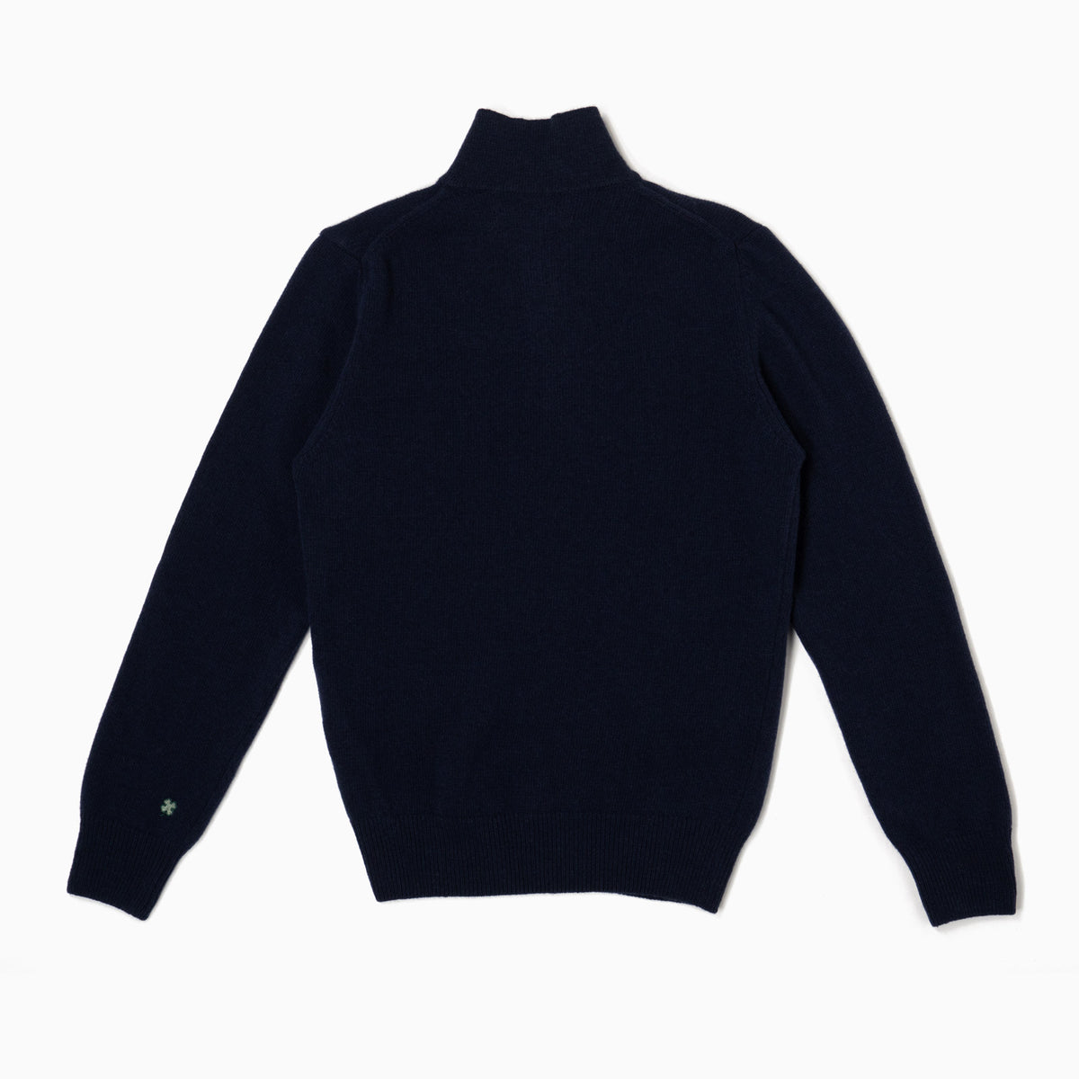Maglione collo polo 100% lana merinos - Blu