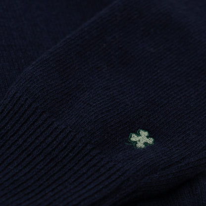 Maglione collo polo 100% lana merinos - Blu