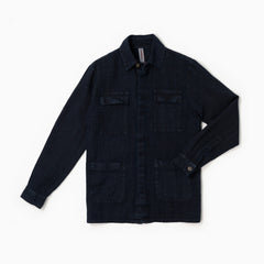 Overshirt Catcher 100% lino - Blu Navy